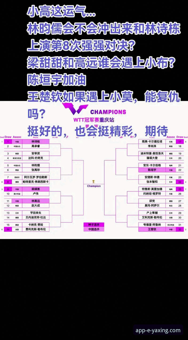 WTT重庆冠军赛决赛详解：一场属于未来的青春对决